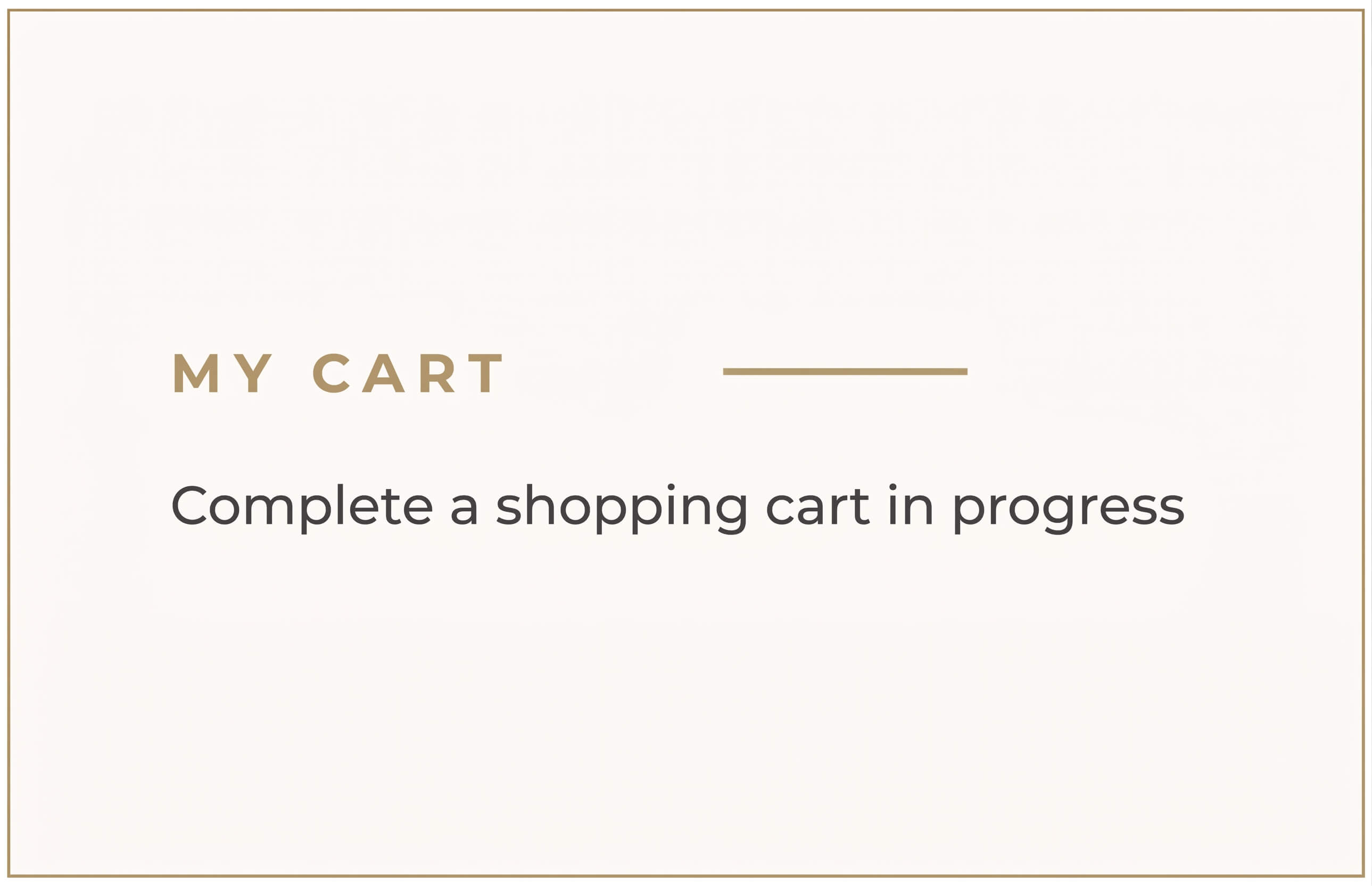 My cart