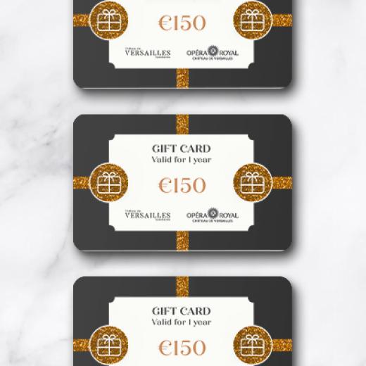 A gift card worth 150€