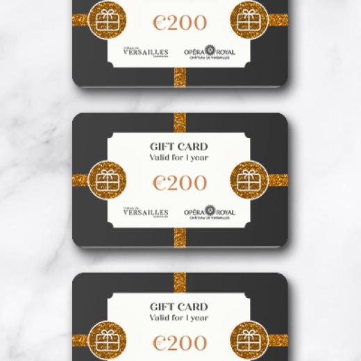 A gift card worth 200€