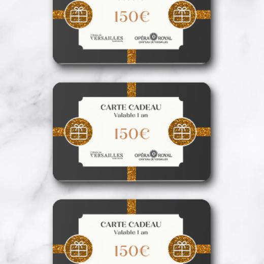 Carte cadeau d'une valeur de 150€ 